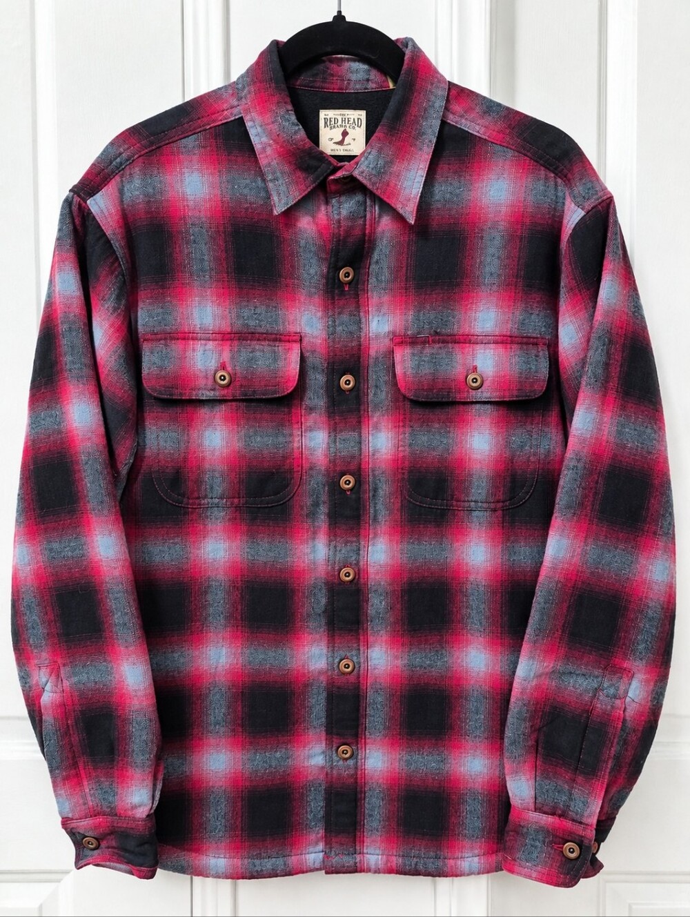 RedHead Men’s S Fleece Lined Plaid Flannel Shirt Jacket Shacket
